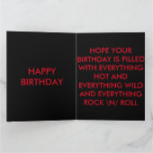ロックンロール誕生日カード カード (内部)