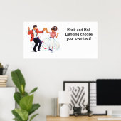 ロックンロール踊りバナー ポスター (ホームオフィス)