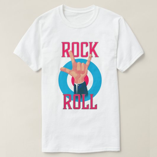 ロックンロール邪悪な角 Tシャツ (デザイン正面)