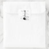 ロックンロール電気ギターとアコースティックギター スクエアシール (バッグ)