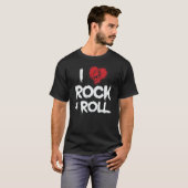 ロックンロール音楽ジャンルギター大好き Tシャツ (正面フル)