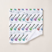 ロックンロール音楽タオルセット バスタオルセット (ウォッシュタオル)