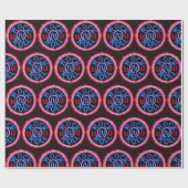 ロックンロール音楽ネオンサインオンブラック ラッピングペーパー (フラット)