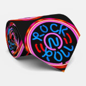 ロックンロール音楽ネオンサイン見るネクタイ ネクタイ (ロール)