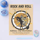 ロックンロール音楽フライヤー チラシ (シングル)