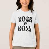 ロックンロール音楽ロゴデザイン トライブレンドＴシャツ (正面)