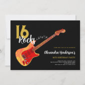 ロックンロール16th誕生日パーティー16rocks 招待状 (正面)