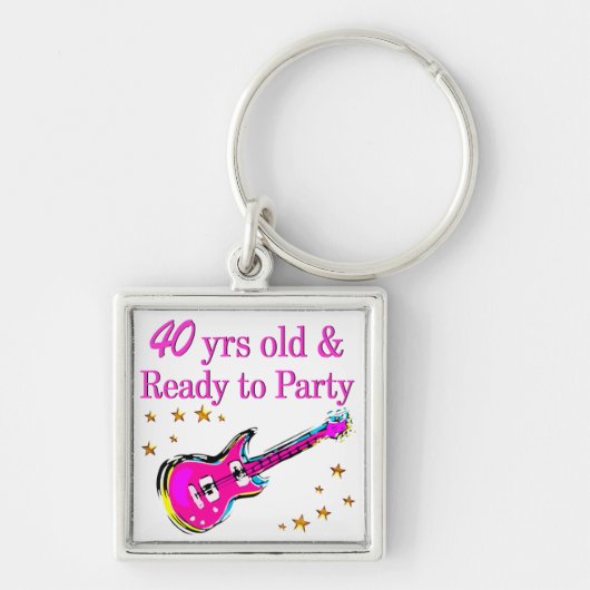 ロックンロール40位 キーホルダー (正面)
