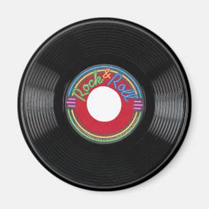 ロックンロール45 rpmレコード マグネット