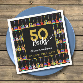 ロックンロール50thバースデーパーティーカスタム スタンダードカクテルナプキン