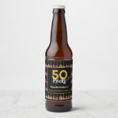 ロックンロール50thバースデーパーティーカスタム ビールラベル (正面)
