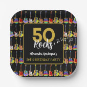 ロックンロール50thバースデーパーティーカスタム ペーパープレート (正面)