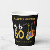 ロックンロール50th誕生日パーティー名 紙コップ (正面)