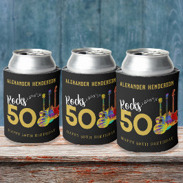 ロックンロール50th誕生日パーティー追加の名前 缶クーラー