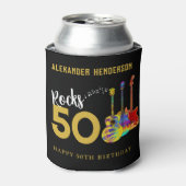 ロックンロール50th誕生日パーティー追加の名前 缶クーラー (缶正面)