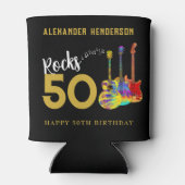 ロックンロール50th誕生日パーティー追加の名前 缶クーラー (裏面)