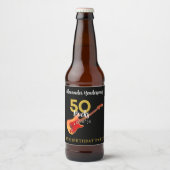 ロックンロール50th誕生日パーティー ビールラベル (正面)