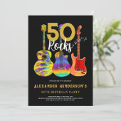 ロックンロール50th誕生日パーティー 招待状 (スタンド正面)