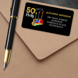 ロックンロール50th誕生日パーティーRSVP ラベル