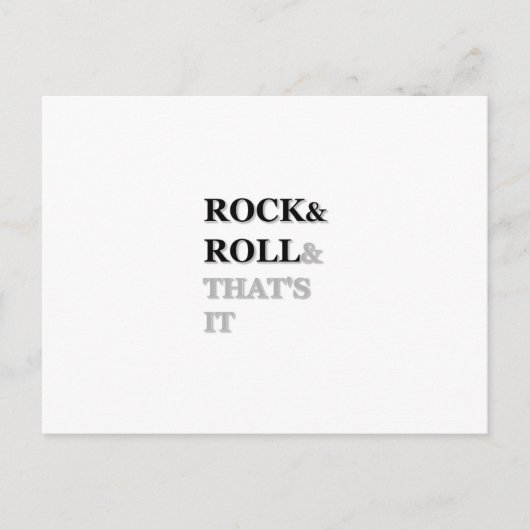 ロックンロール、それはそれだ ポストカード (正面)