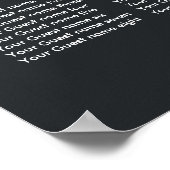 ロックンロール ウェディング 座席表 ポスター (角)