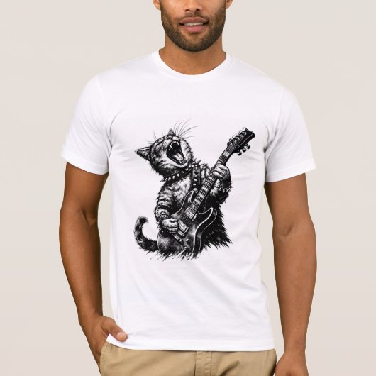 ロックンロール・キャット Tシャツ (正面)