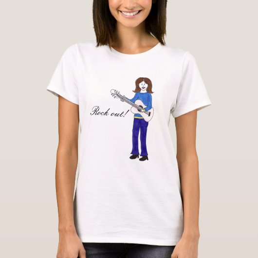 ロックンロール+ギタリスト Tシャツ (正面)