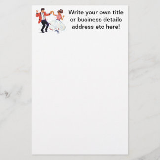 ロックンロール! クラシックな50年代のダンスのノスタルジア 便箋