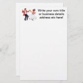 ロックンロール! クラシックな50年代のダンスのノスタルジア 便箋 (正面/裏面)