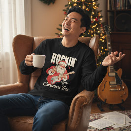 ロックンロール・クリスマス・ツリー ロック・ミュージック・サンタ トライブレンドTシャツ