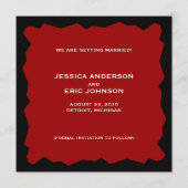 ロックンロール・セーブ・ザ・デートの招待状 セーブザデート (裏面)