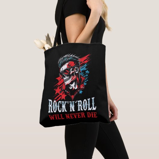 ロックンロール トートバッグ (クローズアップ)