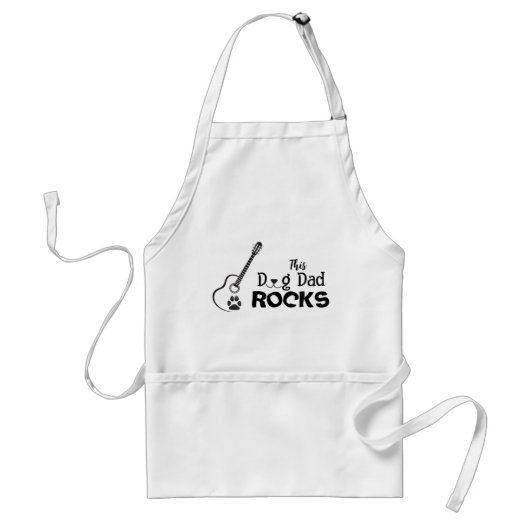 ロックンロール・ドッグ・ダッド エプロン 大人用 (正面)