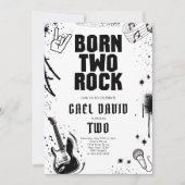 ロックンロール・パーティー 2歳の誕生日 招待状 (正面)