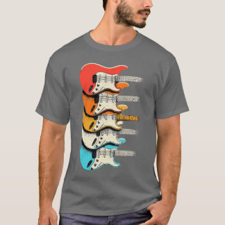 ロックンロール ビンテージ ミュージック ギター レトロ Tシャツ