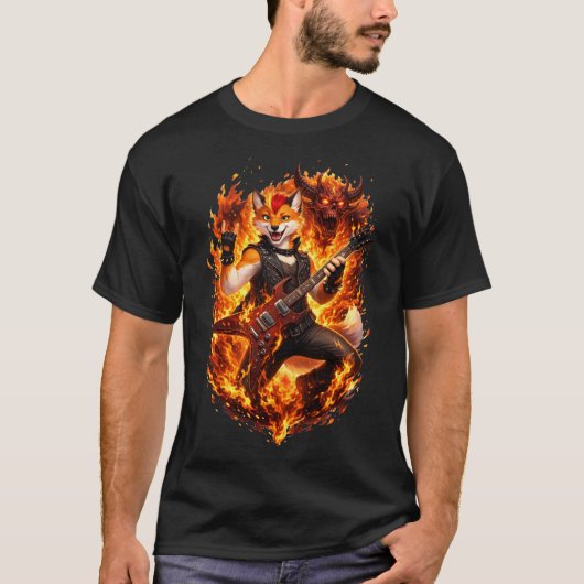 ロックンロール・フォックス Tシャツ (正面)