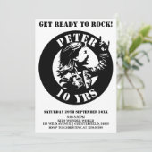 ロックンロール・ボーイズの誕生日パーティー招待状 招待状 (スタンド正面)