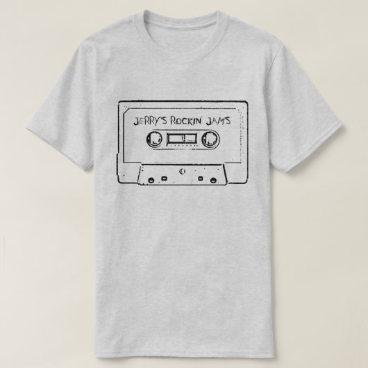 ロックンロール ミックス テープ 名前 テンプレート Tシャツ (デザイン正面)