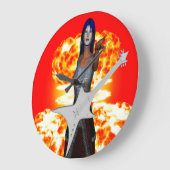 ロックンロール ラージ壁時計 (傾斜)