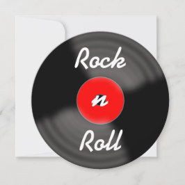 ロックンロール レトロ 誕生日 レコード 招待状