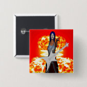 ロックンロール 缶バッジ (正面&裏面)