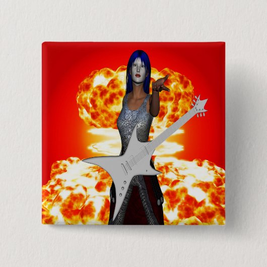 ロックンロール 缶バッジ (正面)