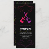 ロックンロ結婚ールの数々のギター 招待状 (正面/裏面)