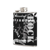 ロックン転がタイポグラフィクールデザイン フラスク (左)