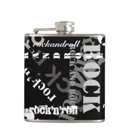 ロックン転がタイポグラフィクールデザイン フラスク