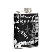 ロックン転がタイポグラフィクールデザイン フラスク (右)