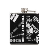 ロックン転がタイポグラフィクールデザイン フラスク (裏面)
