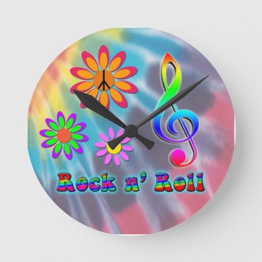 ロックン転が ラウンド壁時計 (正面)