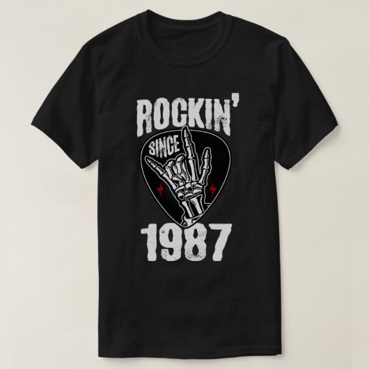 ロックン1987年から Tシャツ (デザイン正面)