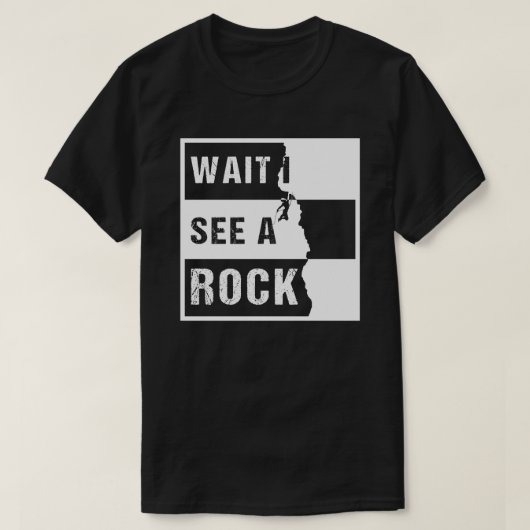 ロック地質学者が表示されるのを待つ Tシャツ (デザイン正面)